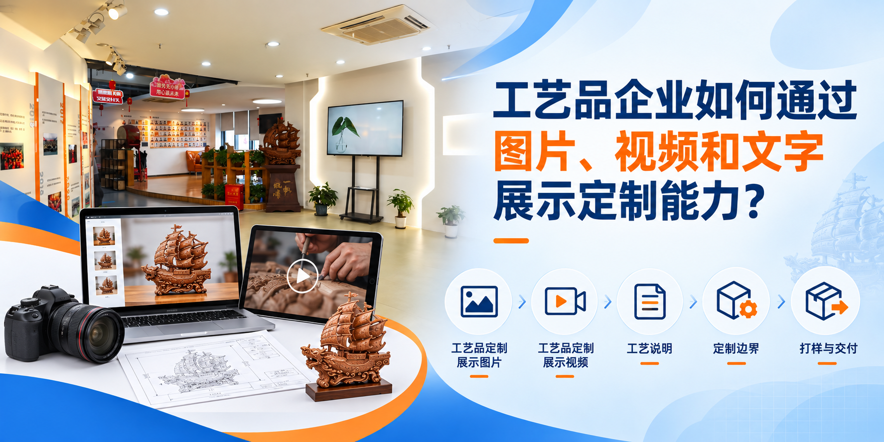 工藝品企業(yè)如何通過(guò)圖片、視頻和文字展示定制能力？