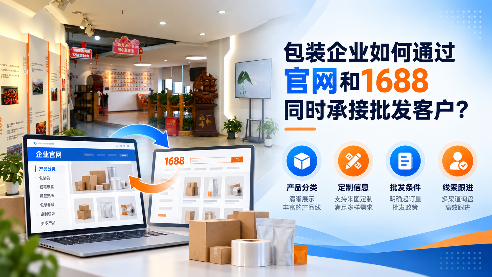 包裝企業(yè)如何通過(guò)官網(wǎng)和1688同時(shí)承接批發(fā)客戶？