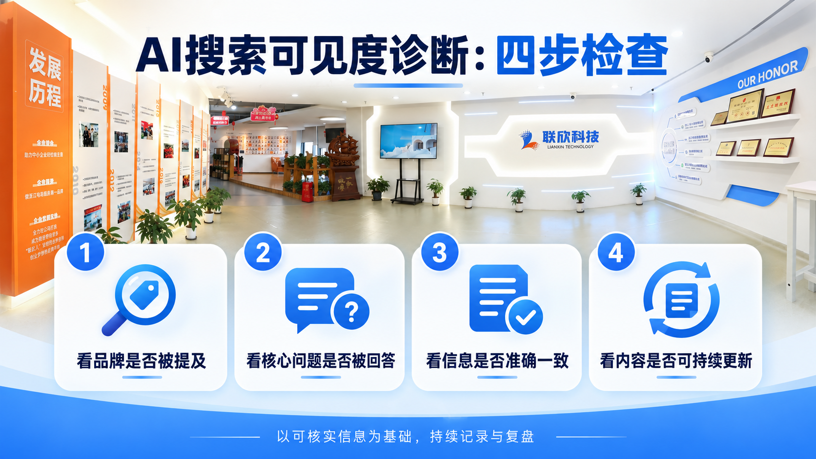 企業(yè) AI 搜索可見(jiàn)度診斷怎么做？聯(lián)欣科技的檢查流程示例